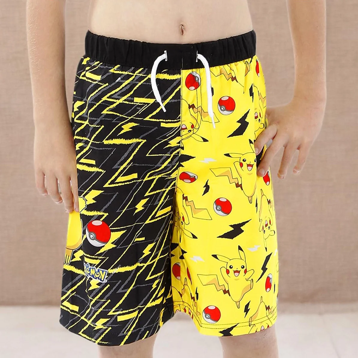Pokémon Costume da Bagno | Boxer Mare Bambino Pikachu | Costume Piscina Bambino | da 3 A 10 Anni