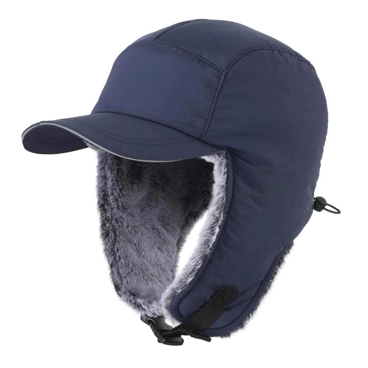 Cappelli invernali da uomo con paraorecchie, idrorepellente, cappello da baseball riflettente