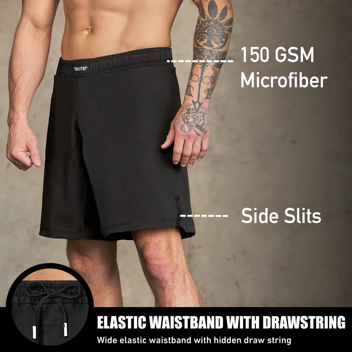 Black Jack - Pantaloncini da Combattimento MMA da Uomo, per Arti Marziali, Jiu Jitsu Brasiliano Senza Kimono, Grappling