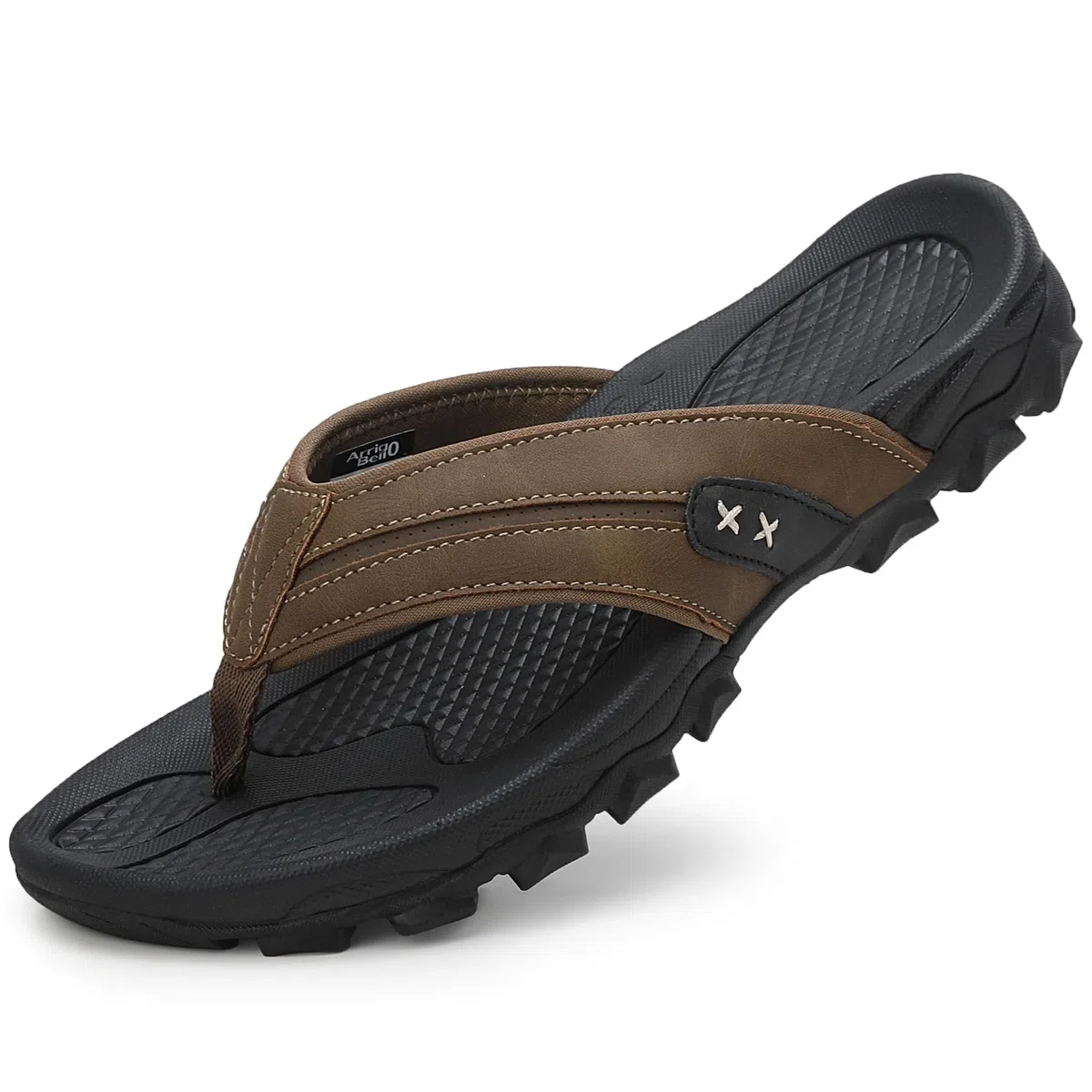 ARRIGO BELLO Infradito Uomo Sandali Estive Pelle Ciabatte Eleganti Mare Piscina Spiaggia Antiscivolo Cuoio Flip Flops Taglia 41-46