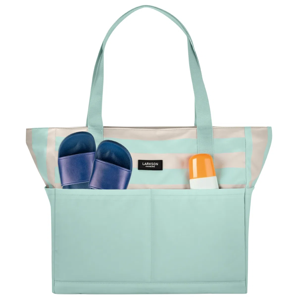 LARKSON Borsa Mare Donna Uomo - Linn - Borsone da Spiaggia Grande per Vacanze, Sport, Università, Viaggio - Tote Bag Shopper Con Cerniera