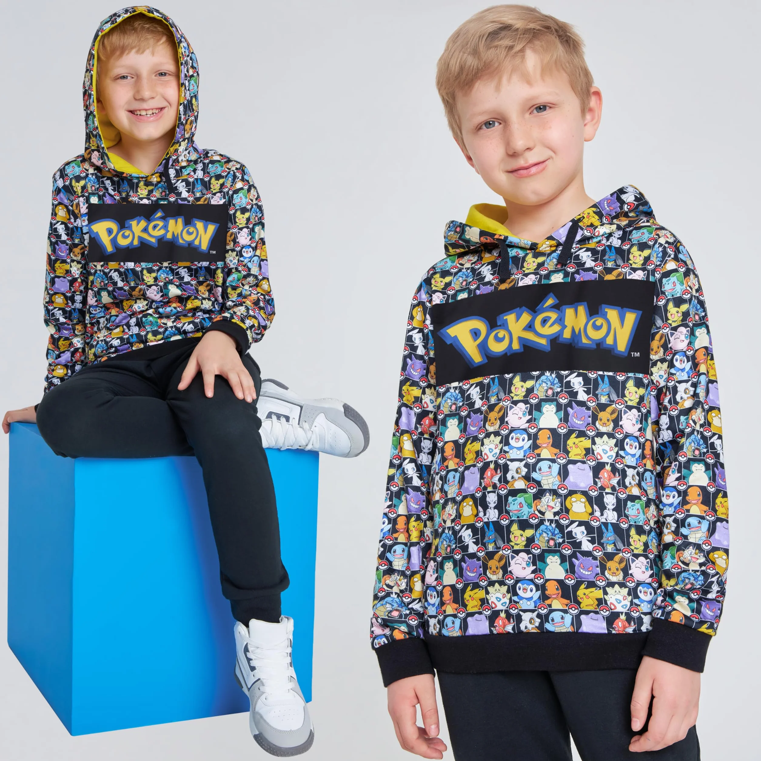 Pokémon Felpa Bambino - Felpa Ragazzo 4-15 Anni Felpa con Cappuccio per Ragazzi Abbigliamento Bambino Ufficiale Felpa Pikachu Idea Regalo per Gamer