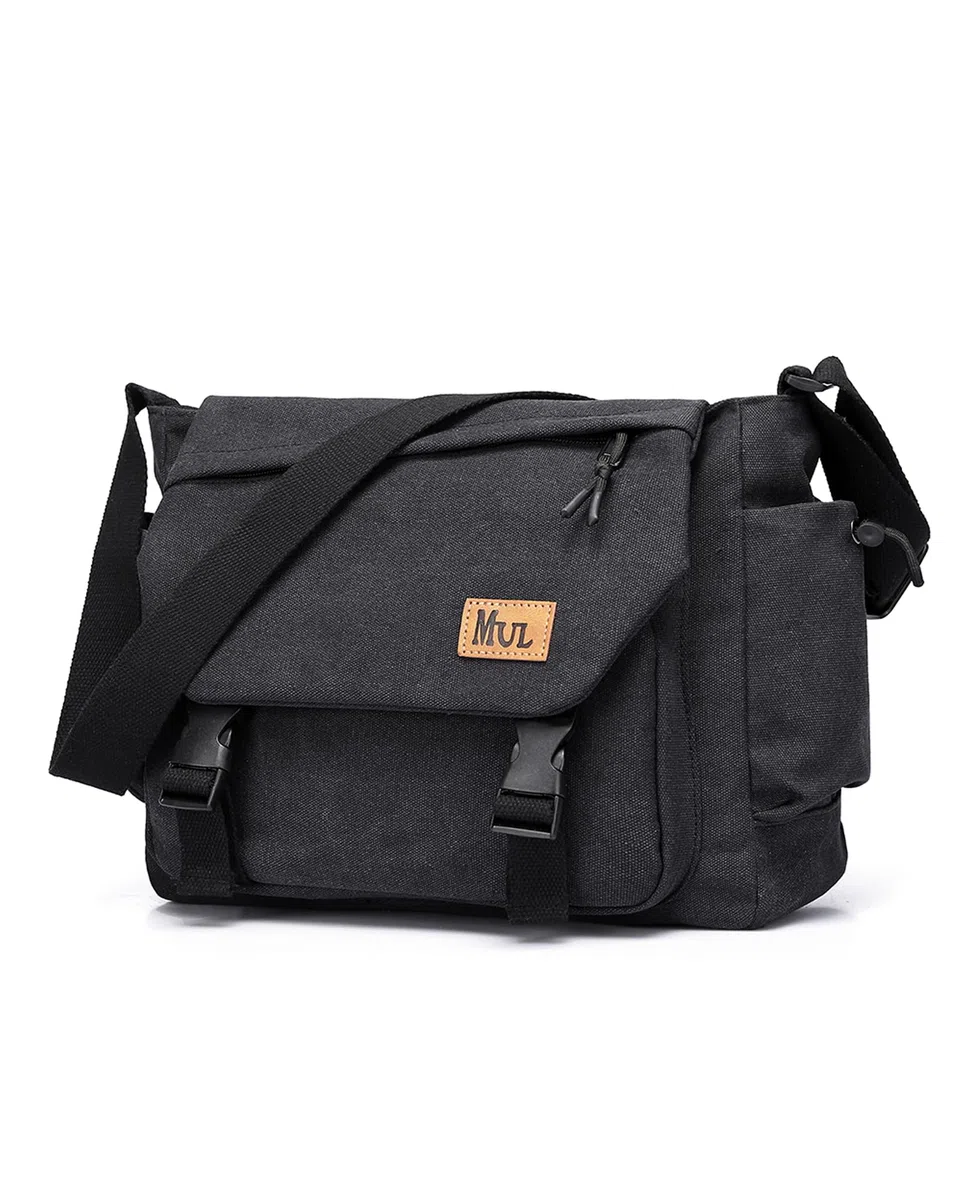 Borsa a tracolla uomo, messenger in canvas con tasche e cintura regolabile, vintage hobo unisex. Per lavoro, viaggi e quotidiano