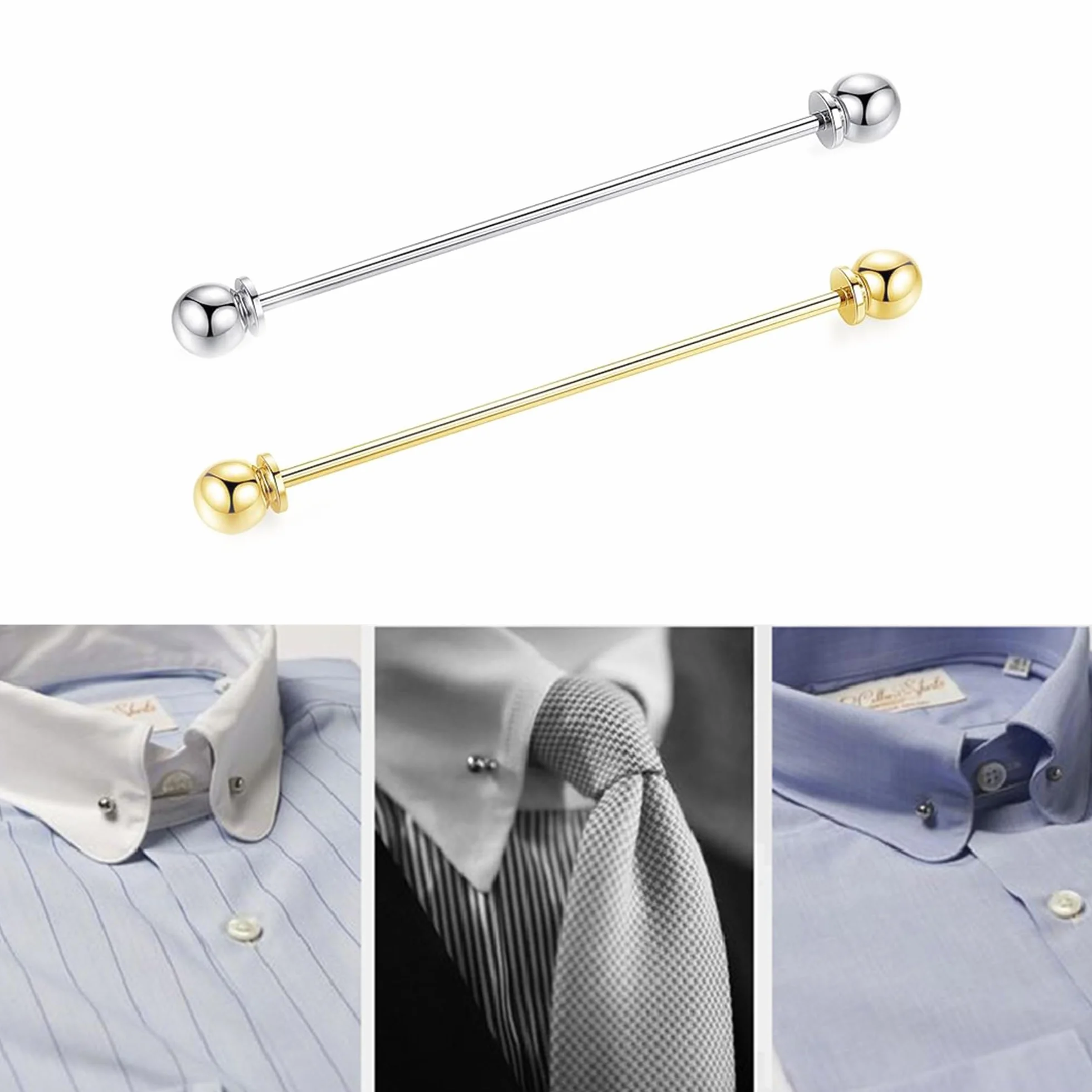 Barra Spilla a Collo Camicia Spilla Cravatta Clip in Metallo Spilla Da Uomo Fermacravatta A Clip Del Colletto Della Camicia Collo Da Spilla Da Cravatta