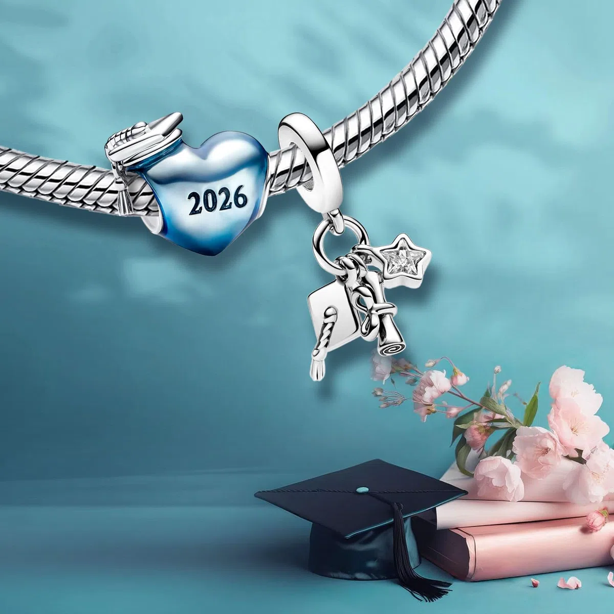 Stagione dei diplomi 2026 Charm Compatibilità Bracciale Collana Donna Gioielli Regalo