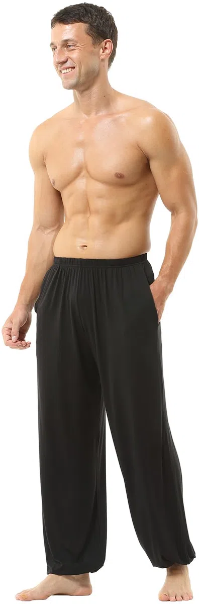 HOEREV Uomo Donna Super Soft Yoga Pantaloni Taiji Lounge Pant