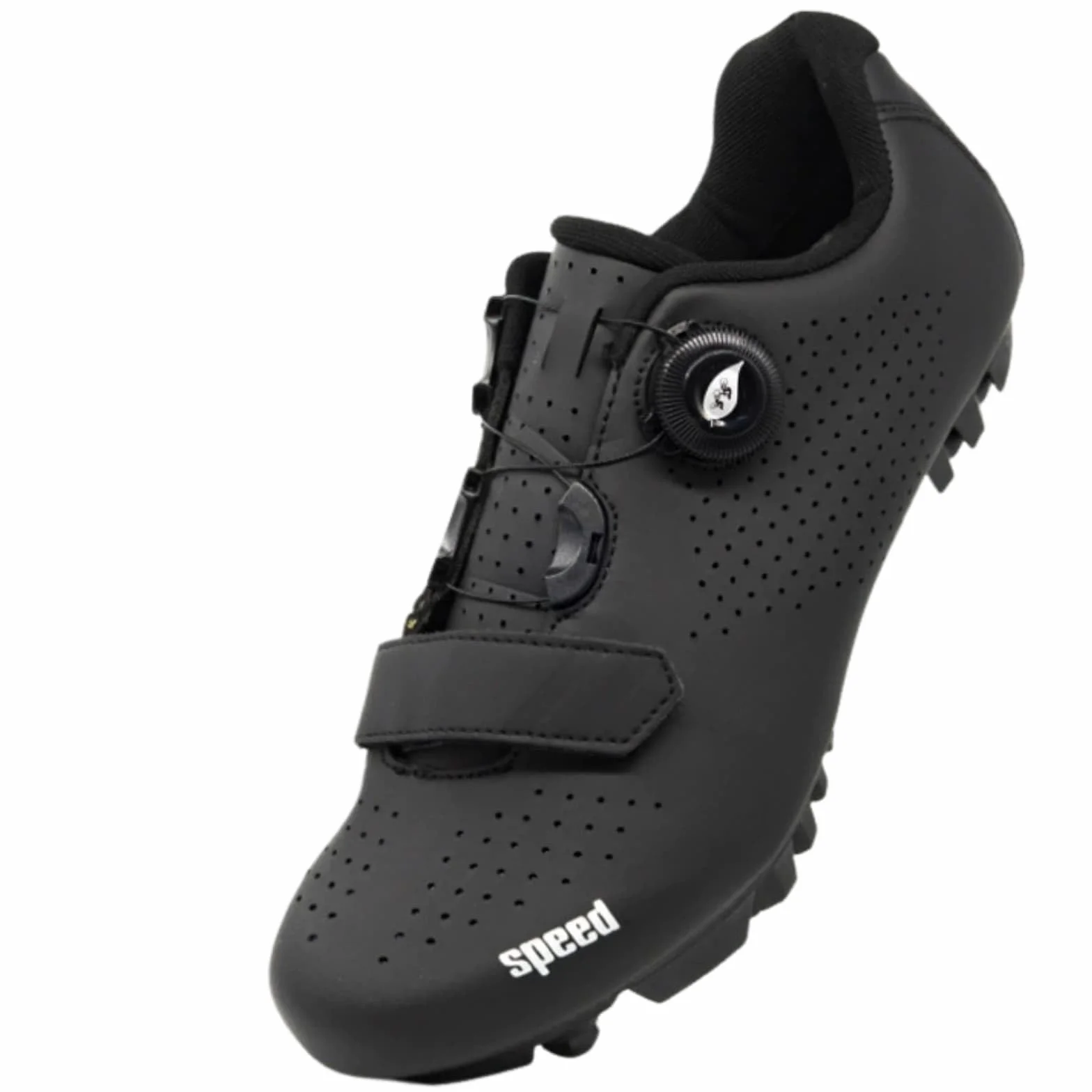 Surwin Scarpe Ciclismo MTB SPD, Scarpe Mountain Bike Traspiranti per Uomo Donna EU 36-47 Fibbia Girevole Sneakers Compatibili Pedali SPD con Bulloni e Tacchetti