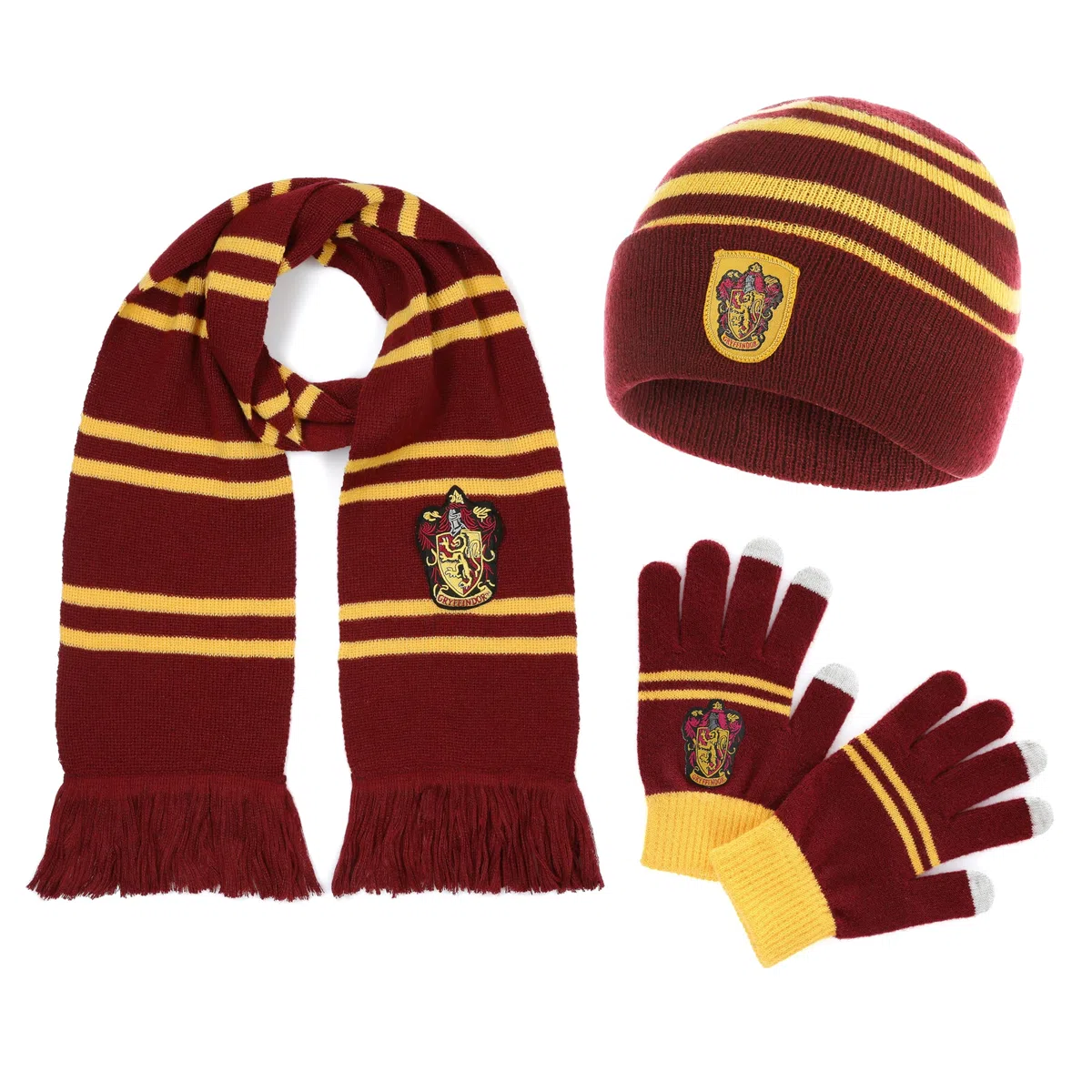 Harry Potter Sciarpa ufficiale Grifondoro, berretto e guanto – Set di accessori per donne e bambini – regalo di Hogwarts e accessori per costume