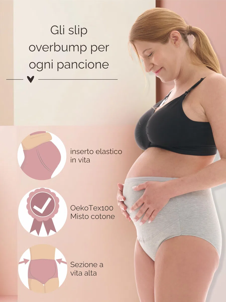 Herzmutter Mutande Premaman Cotone - Oeko Tex 100 - Gravidanza - Mutandine Premaman - Slip maternità - 5100