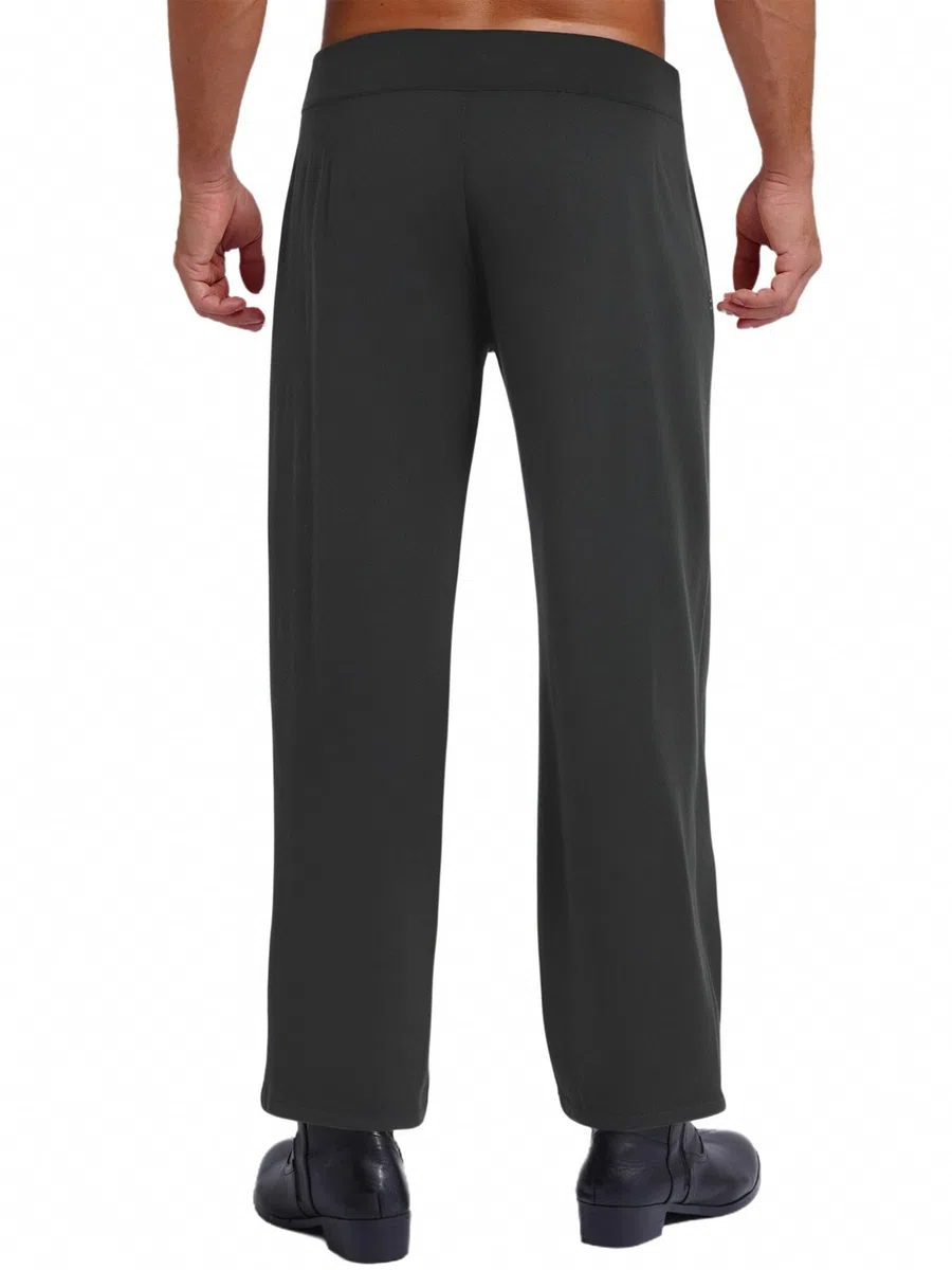 TiaoBug Pantaloni Danza Latina Moderna Jazz Uomo Pantalone da Sala da Ballo Latino Americano Tango Pantaloni Danza Samba Rumba Salsa Pratica Prestazione Abito Competizione