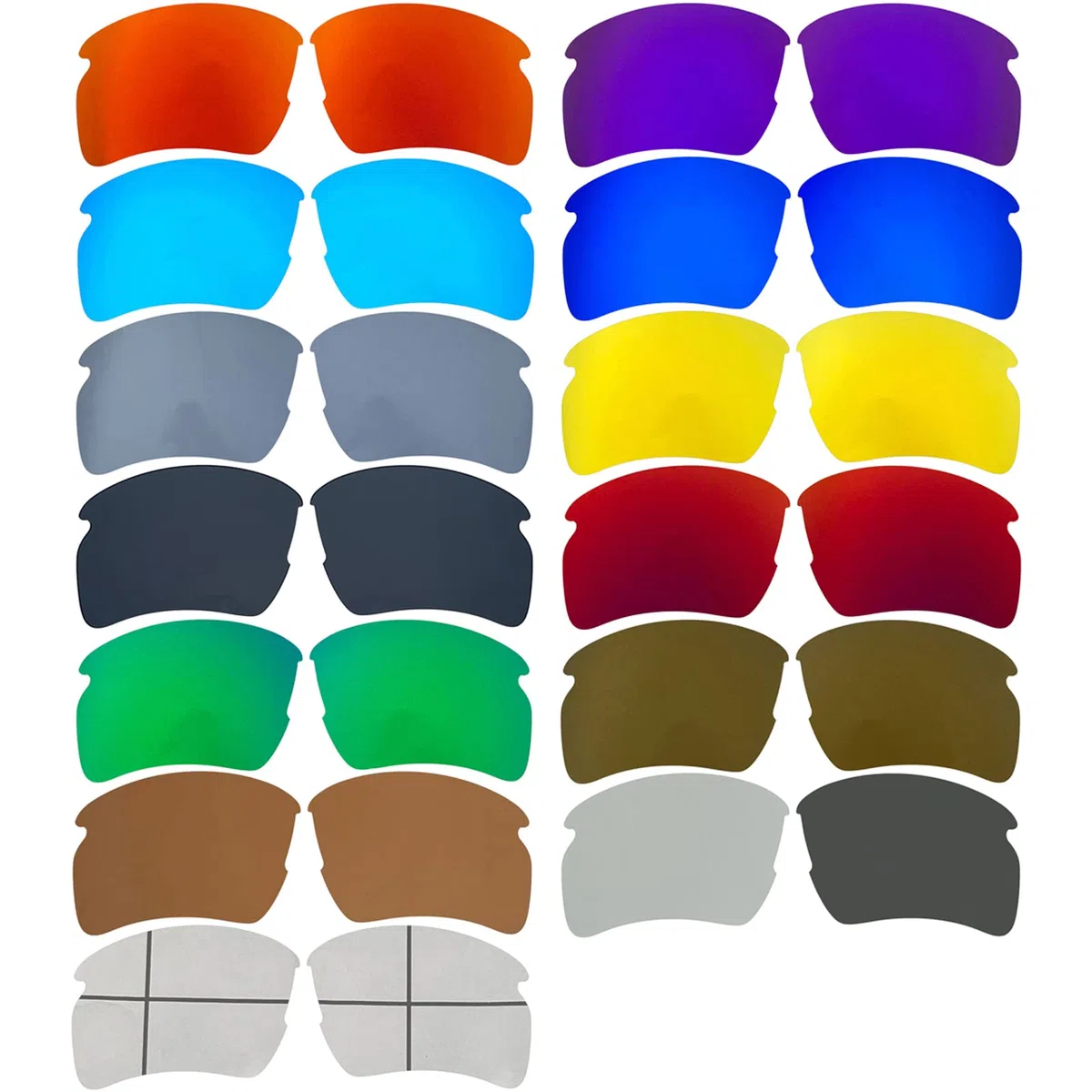 Lenti di ricambio per Oakley Flak 2.0 XL OO9188 polarizzate spessore 1,5 mm prevenzione del sale resistente agli oli