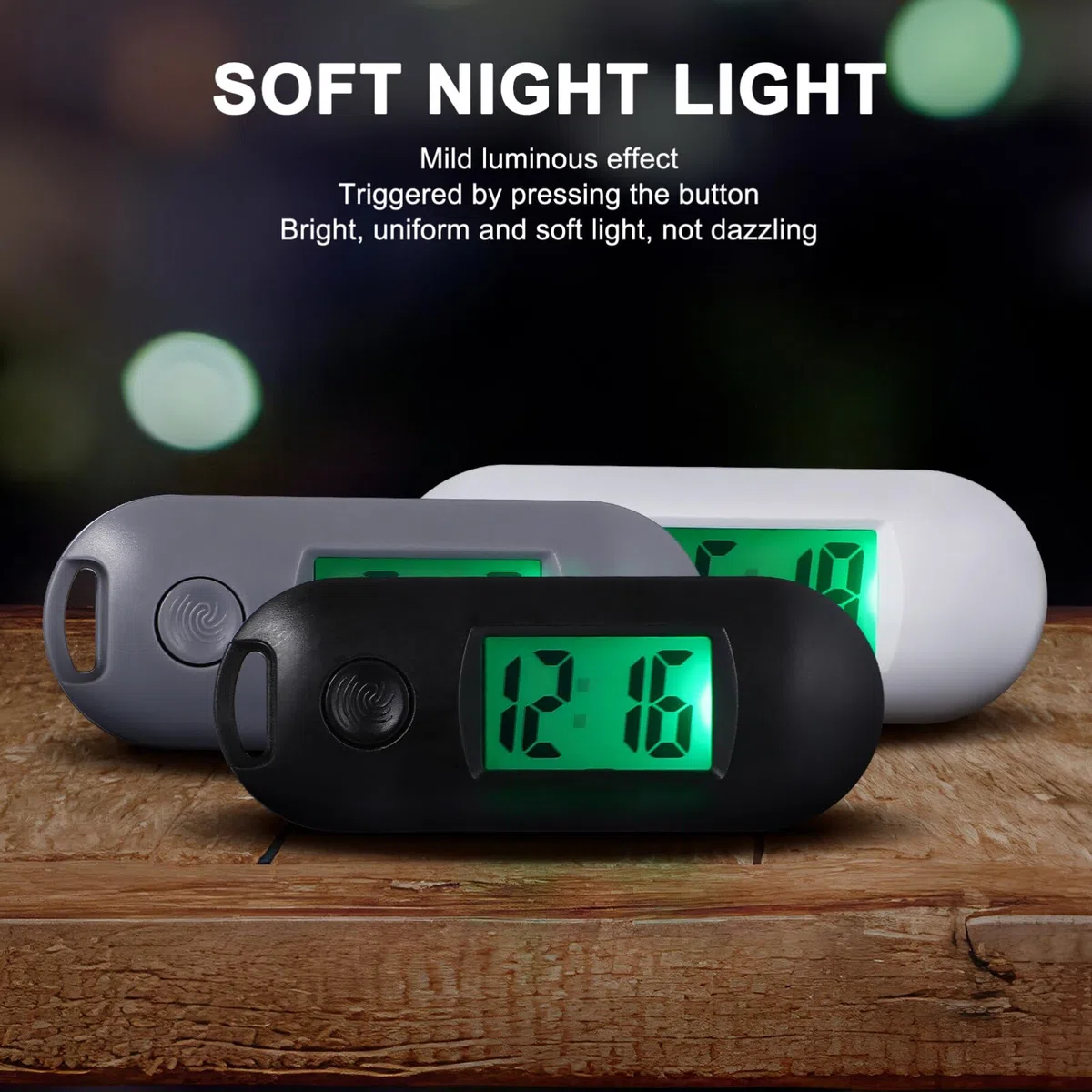 iplusmile Portachiavi Portachiavi Orologi Da Tasca Portatile Orologio Digitale Piccolo Orologio Elettronico Con Clip Della Catena Orologi Per Zaini Bambini Studenti (6 Pezzi) Sveglia, come mostrato