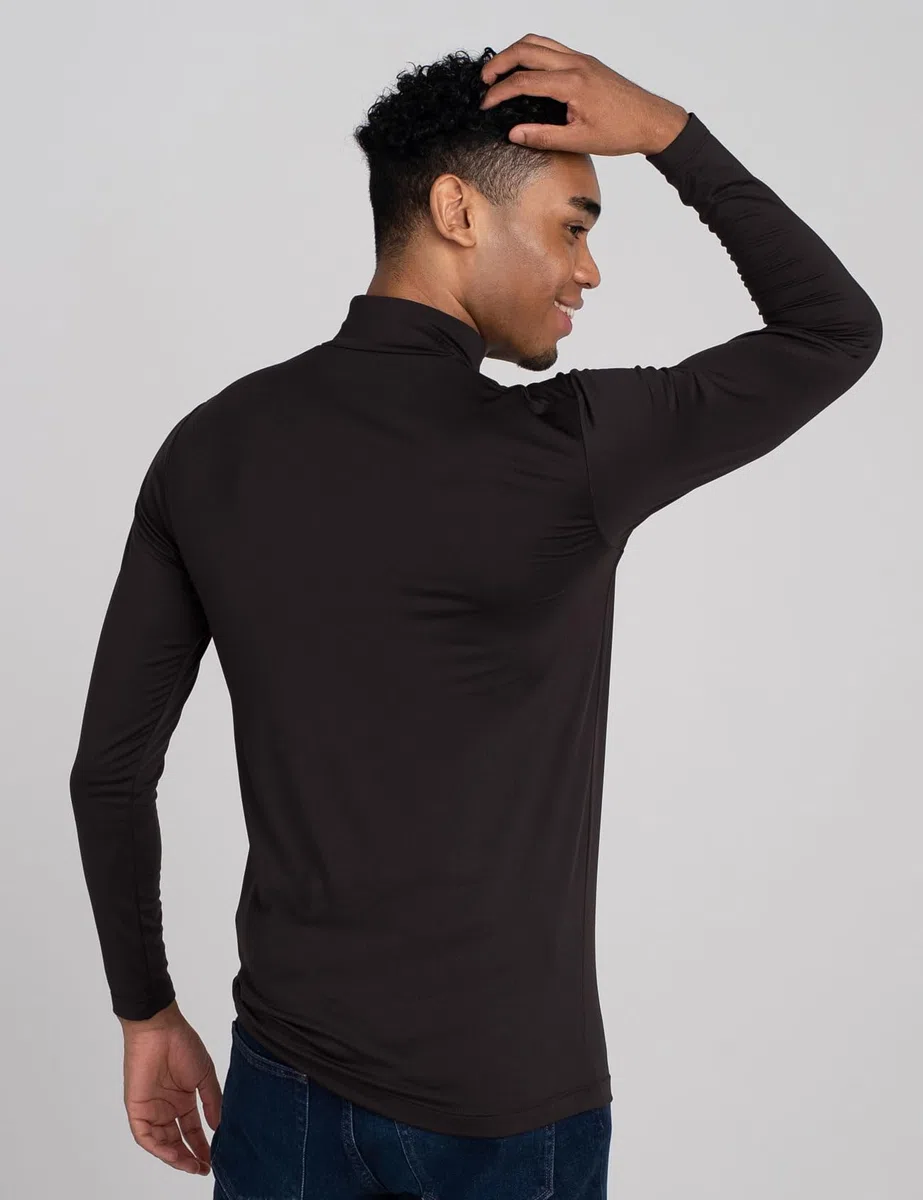 LAPASA Maglia Termica da Uomo con Collo Alto Finto in Micropile - Abbigliamento Termico Traspirante Maniche Lunghe Fodera in Pile Strato Base M102/M123/M132