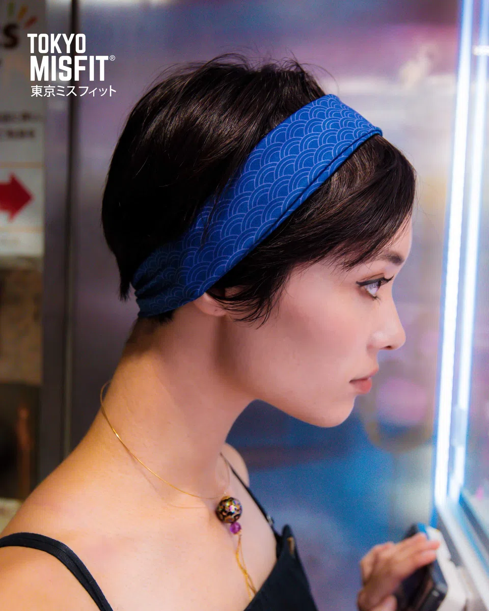 Japanese Headbands for Men & Women, Sweat Band, Workout, Yoga, Fashion, Running, Sports, Basketball, Bandana