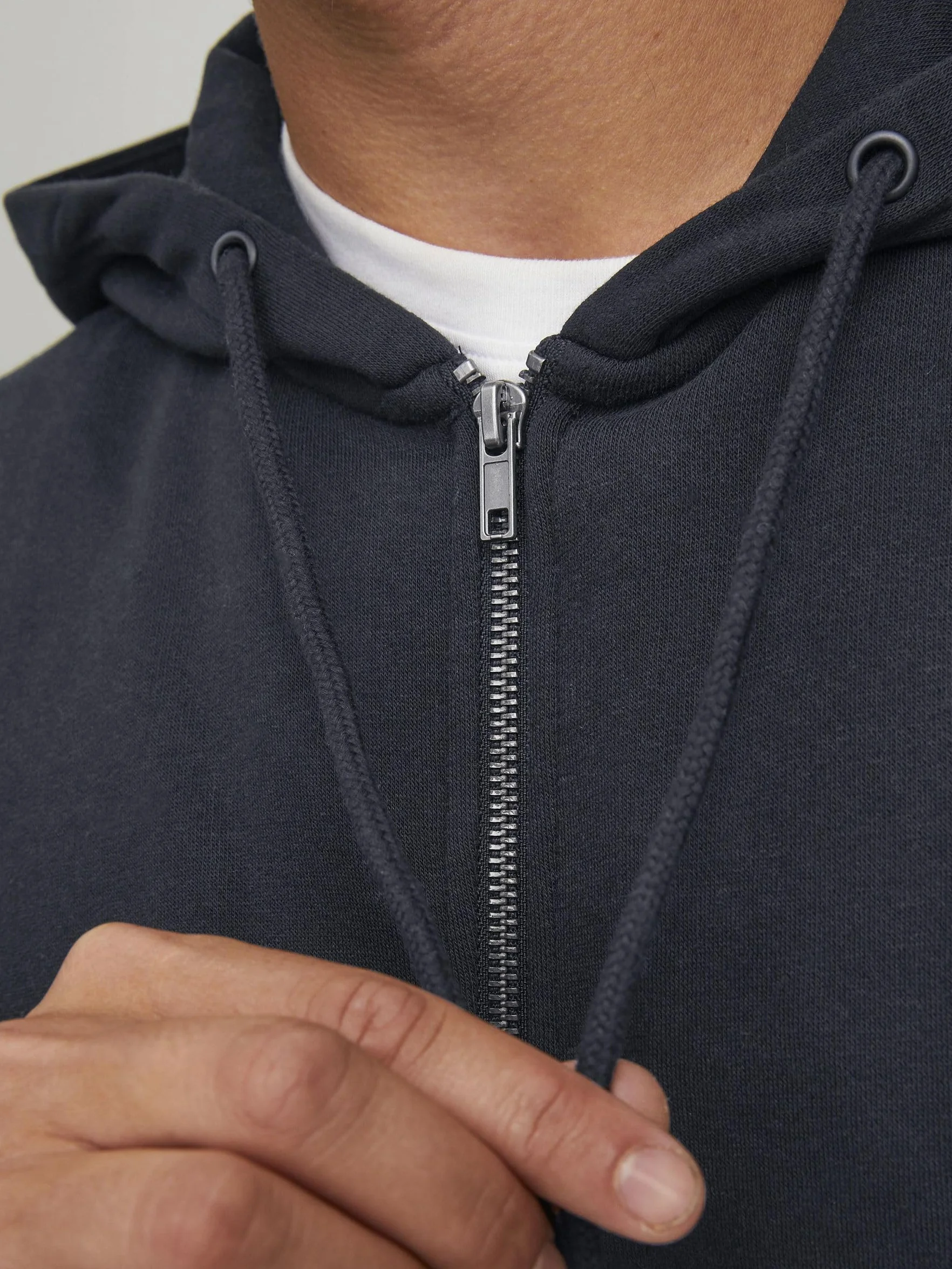 JACK & JONES Zip Hoodie Plain Zip Hoodie