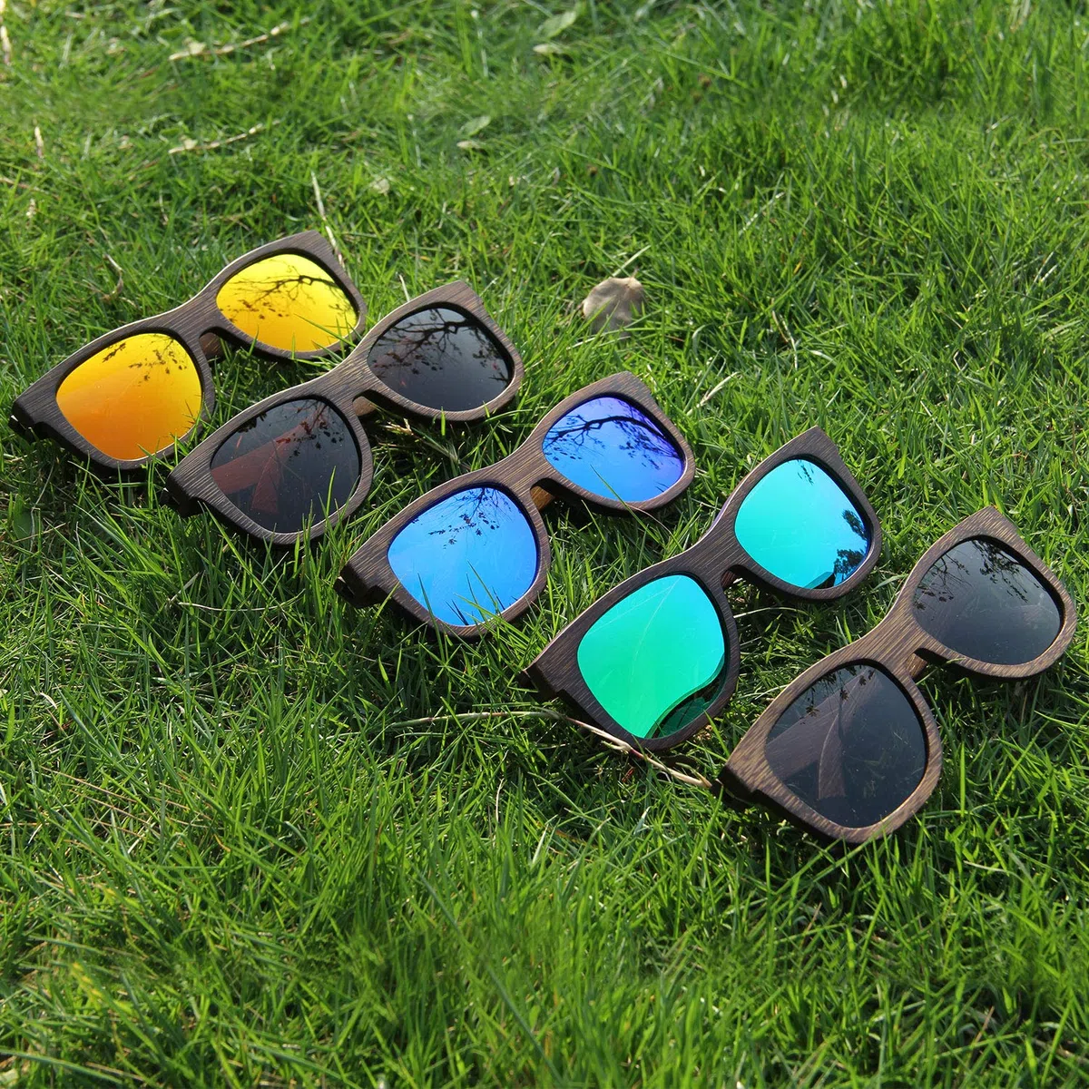 Occhiali da sole da donna in legno retro polarizzati occhiali da sole protezione UV occhiali leggeri in legno stile float occhiali per viaggiare in bicicletta da pesca