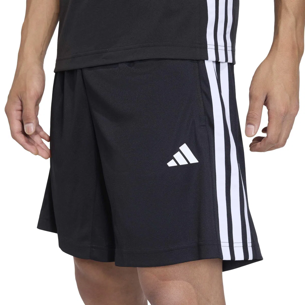 Adidas - Workout Essentials Base 3-Stripes Pique Short 9inch, Pantaloncini Uomo