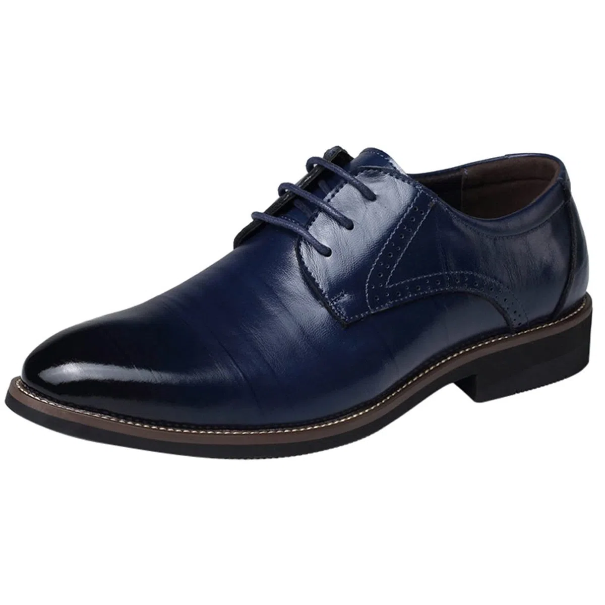 Scarpe in pelle, da uomo, leggere, eleganti, da sposa, classiche, Oxford, larghe, in pelle, per attività tradizionali, a