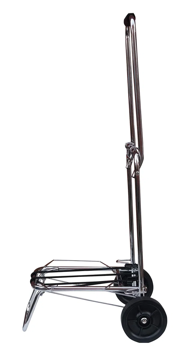 Acclaim Chrome Pieghevole Pieghevole Ciotole in Metallo Borsa Bagagli Carrello Carrello Carrello Maniglia Pieghevole Altezza 39"