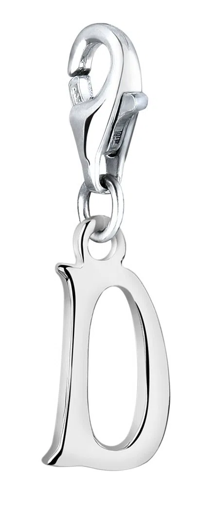 Nenalina Charm ciondolo lettera D in argento 925 per tutti i comuni supporti Charm e braccialetto 713233-000