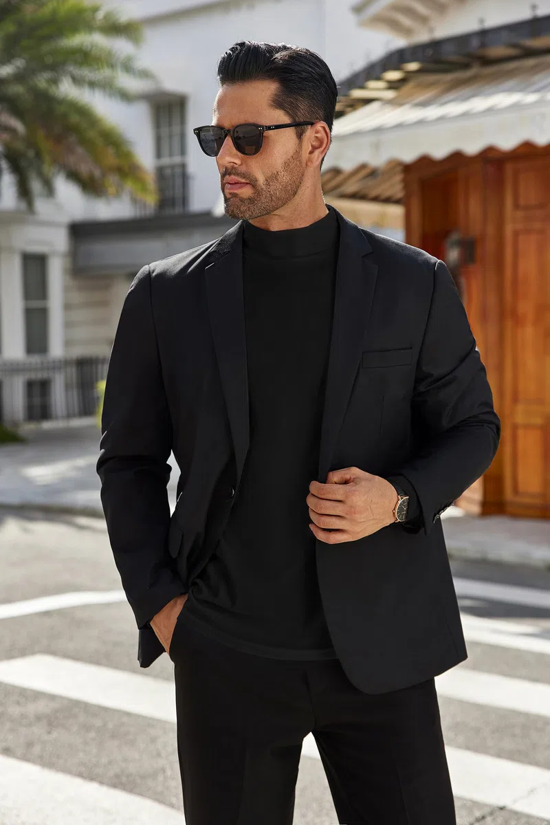 Ekouaer Maglia Termiche da Uomo Invernale Biancheria Intimo Termica a Maniche Lunghe a Collo Alto S-3XL