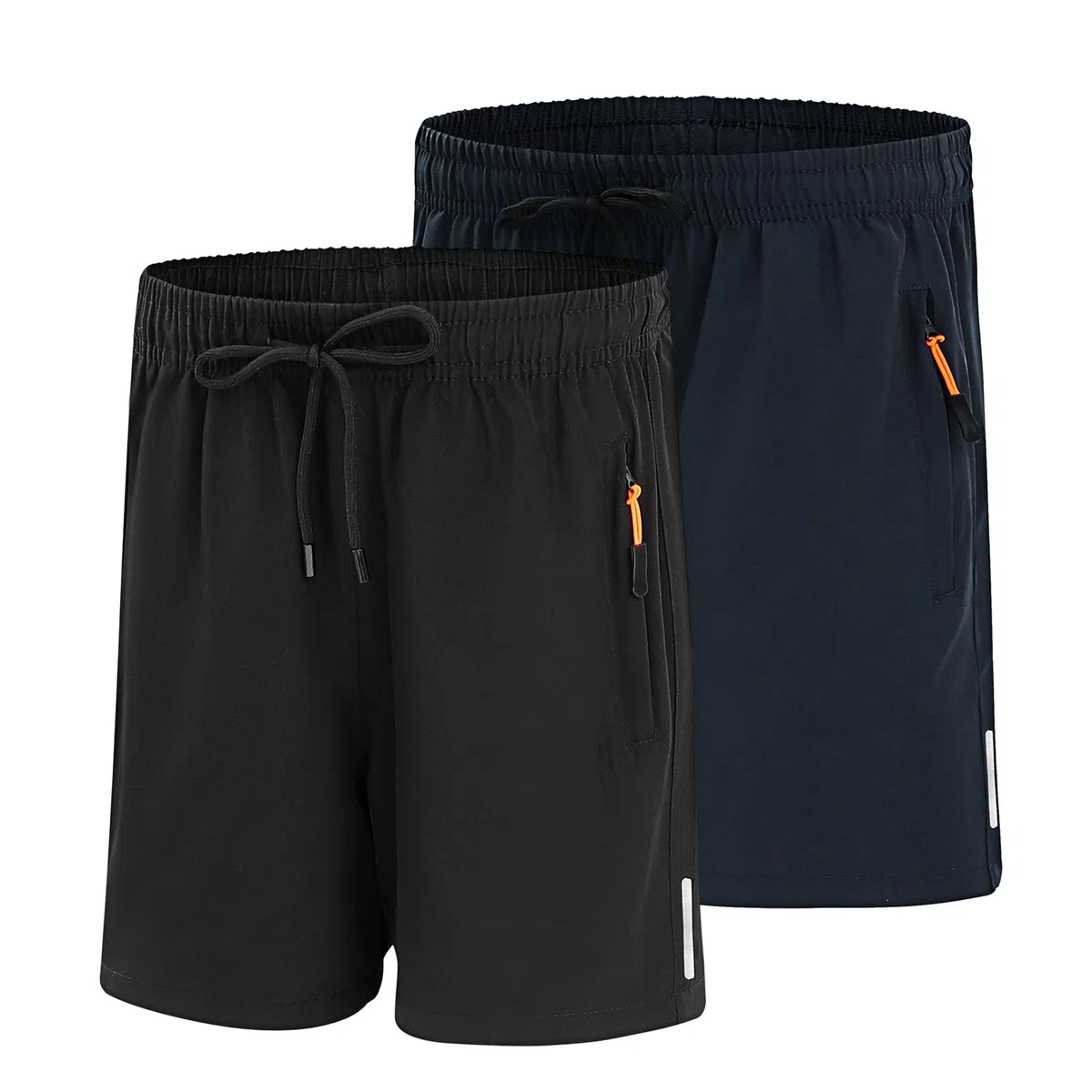 LACOFIA 2 Pezzi Pantaloncini Bambino Asciugatura Rapida Shorts Ragazzo Leggeri Estivi Traspiranti con Tasche con Cerniera Elastico in Vita 6-14 Anni