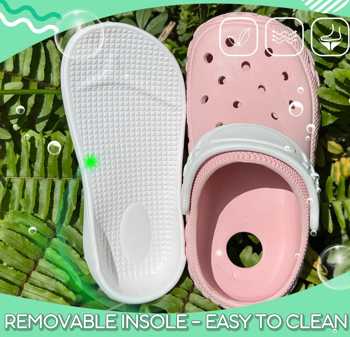 Zoccoli e Sabot Unisex-Bambini e Ragazzi Soletta Amovibile in Eva Leggeri Impermeabili Ciabatte Piscina Antiscivolo con Cinturino Regolabile per Ragazze Taglia EU 24-38
