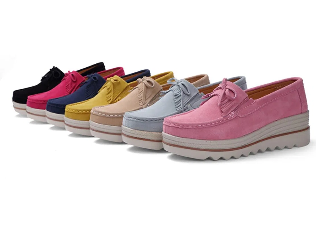 Casualizza in Pelle Artificiale da Donna Comoda Moca Morbida da Donna retrò da Donna Comfort Scarpe da Barca in Barca in Barca Classica per la Corsa da Viaggio da Viaggio