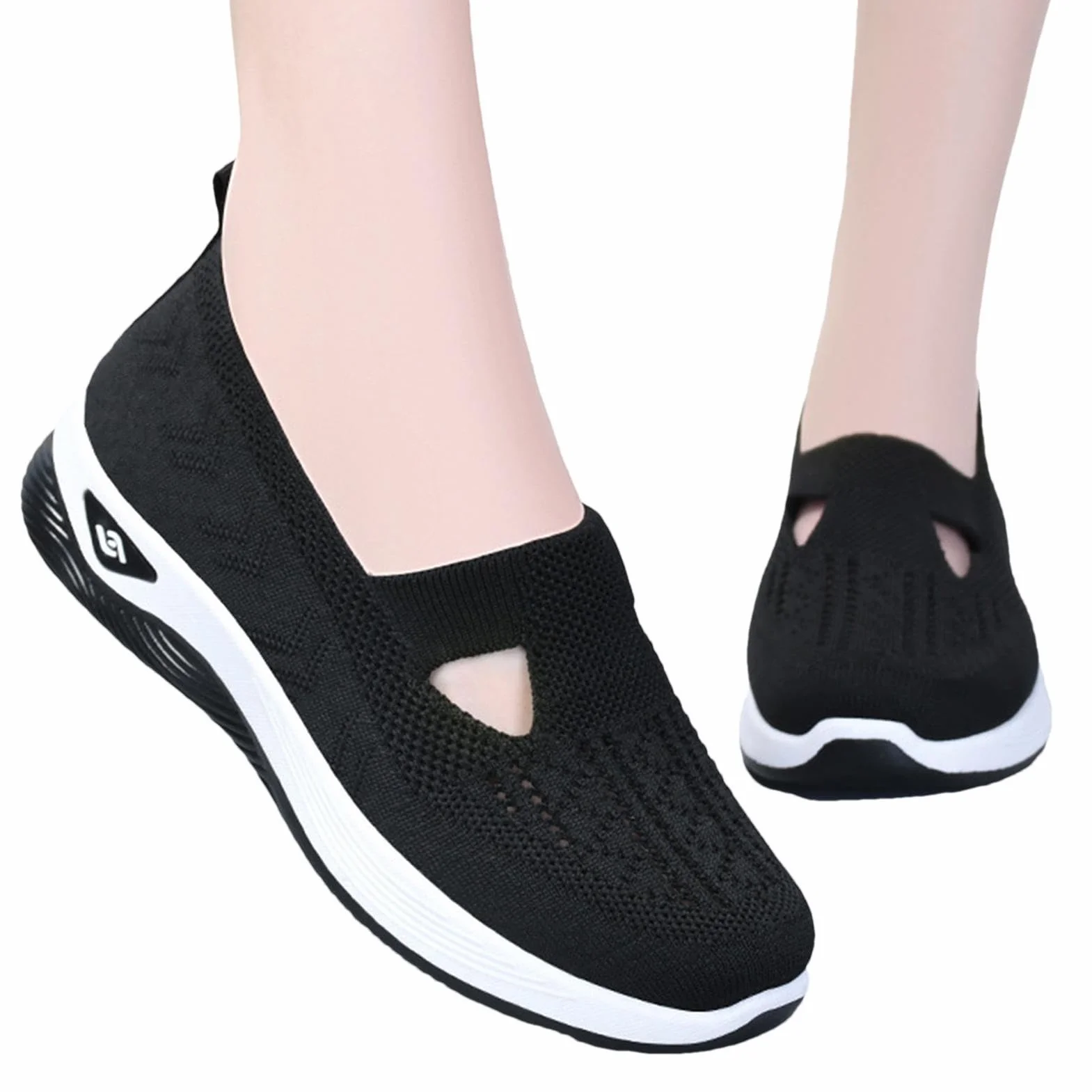 Sneakers ortopediche da donna - Scarpe senza lacci da donna con supporto per l'arco