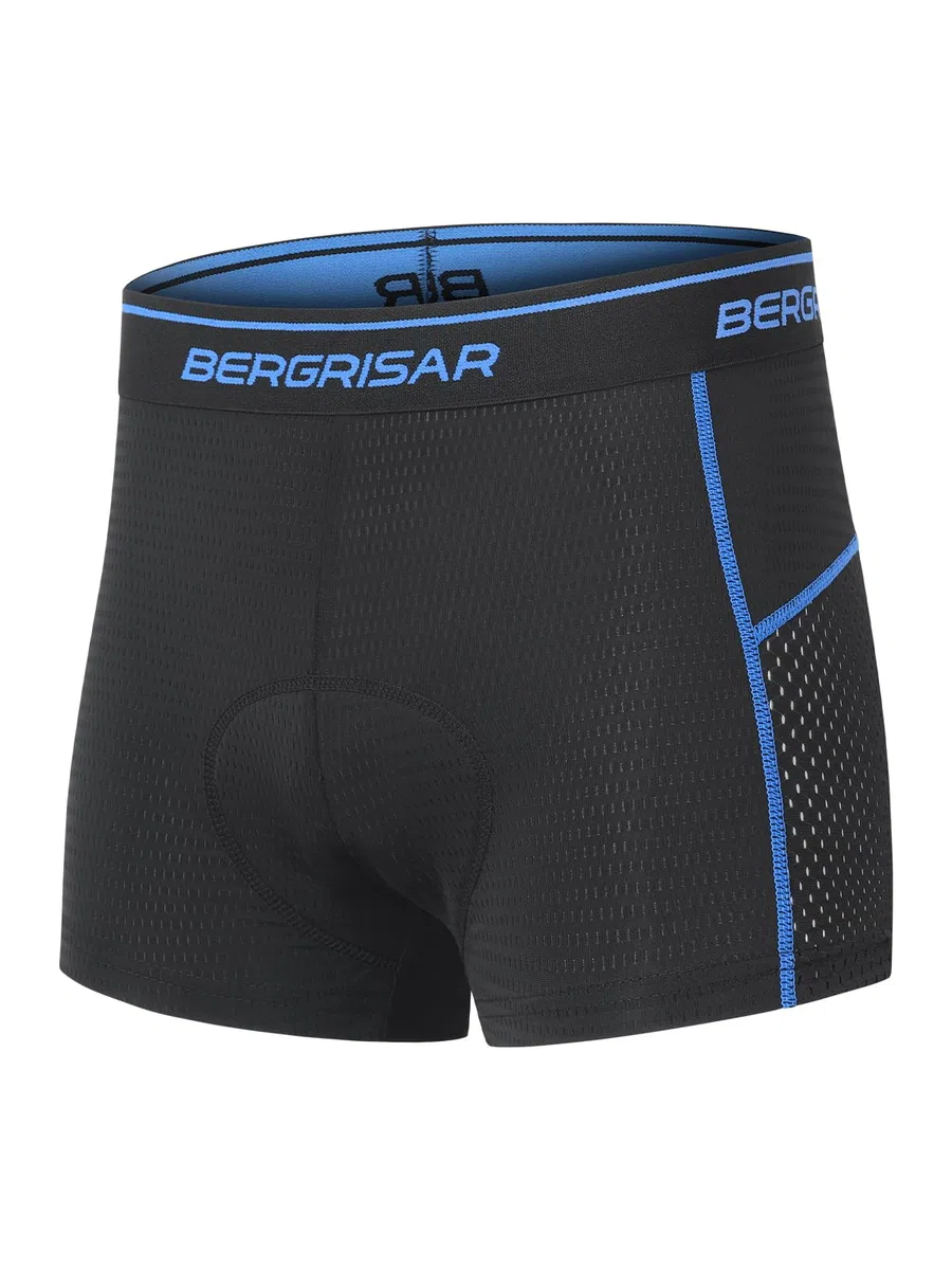 BERGRISAR Biancheria intima da ciclismo da uomo 3D imbottita pantaloncini da bici Mountain Bike Liner Bike Bici Pantaloncini da bicicletta