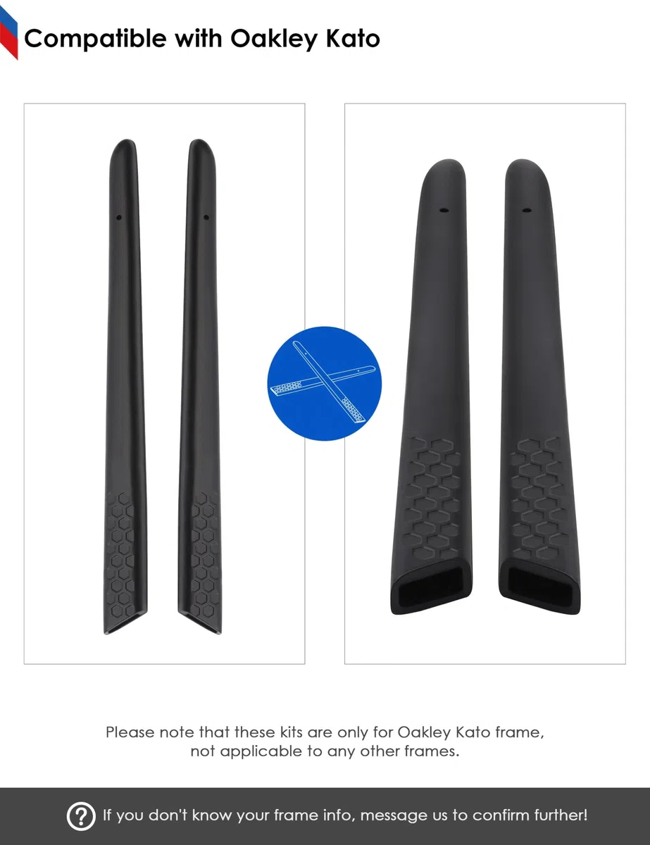BlazerBuck Cuscinetti auricolari di ricambio per occhiali da sole Oakley Kato OO9455, nero e nero., 0