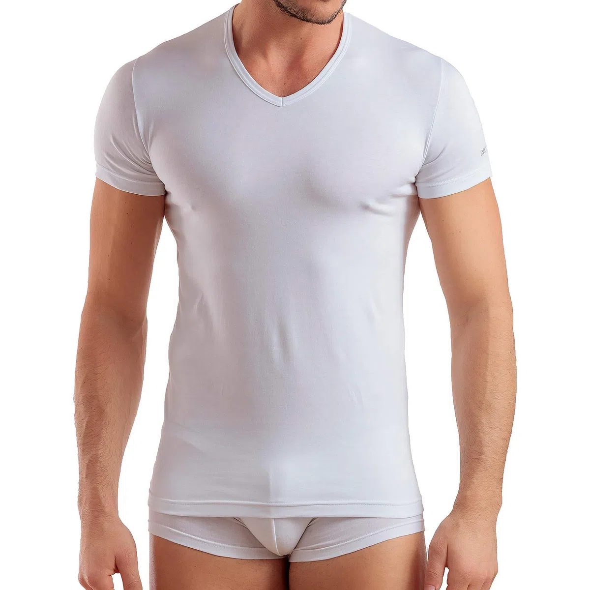 Enrico Coveri Maglietta Intima Uomo Scollo V Offerta 3 E 6 Pezzi, Maglia Uomo in Cotone BIELASTICO ET 1001