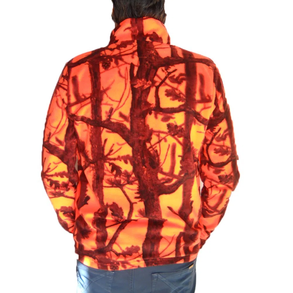 Fratelliditalia Maglia Maglione Pile Arancio Caccia Cinghiale Foresta Zip Bosco Neve Felpa Uomo