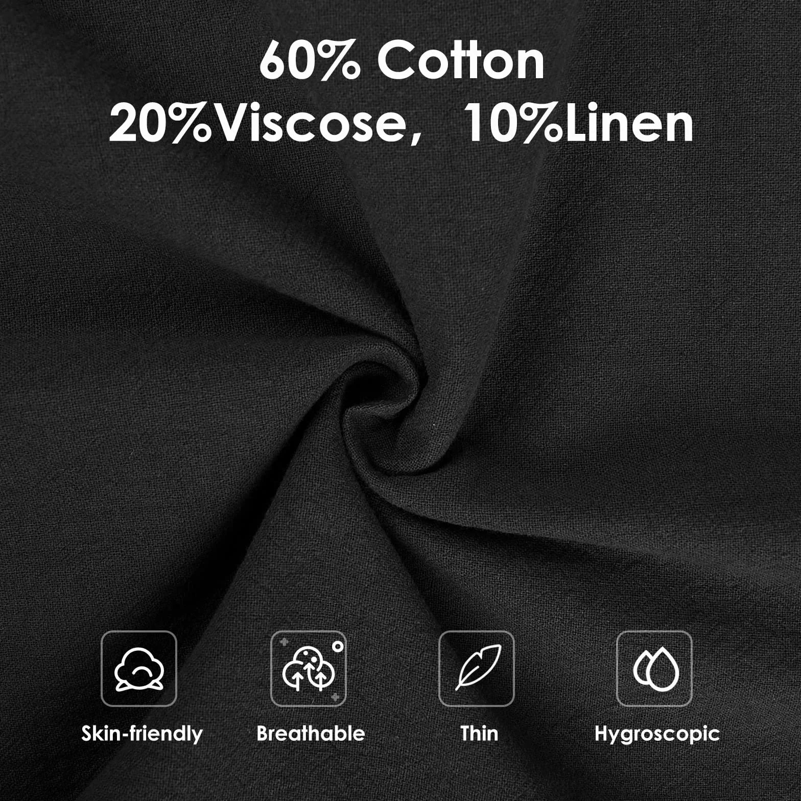 Pantaloni Donna Estivi Casual Cotone e Lino 7/8 Pantalone Gamba Larga Leggeri Pantaloni Elastici in Vita Tinta Unita Harem Pants con Tasche