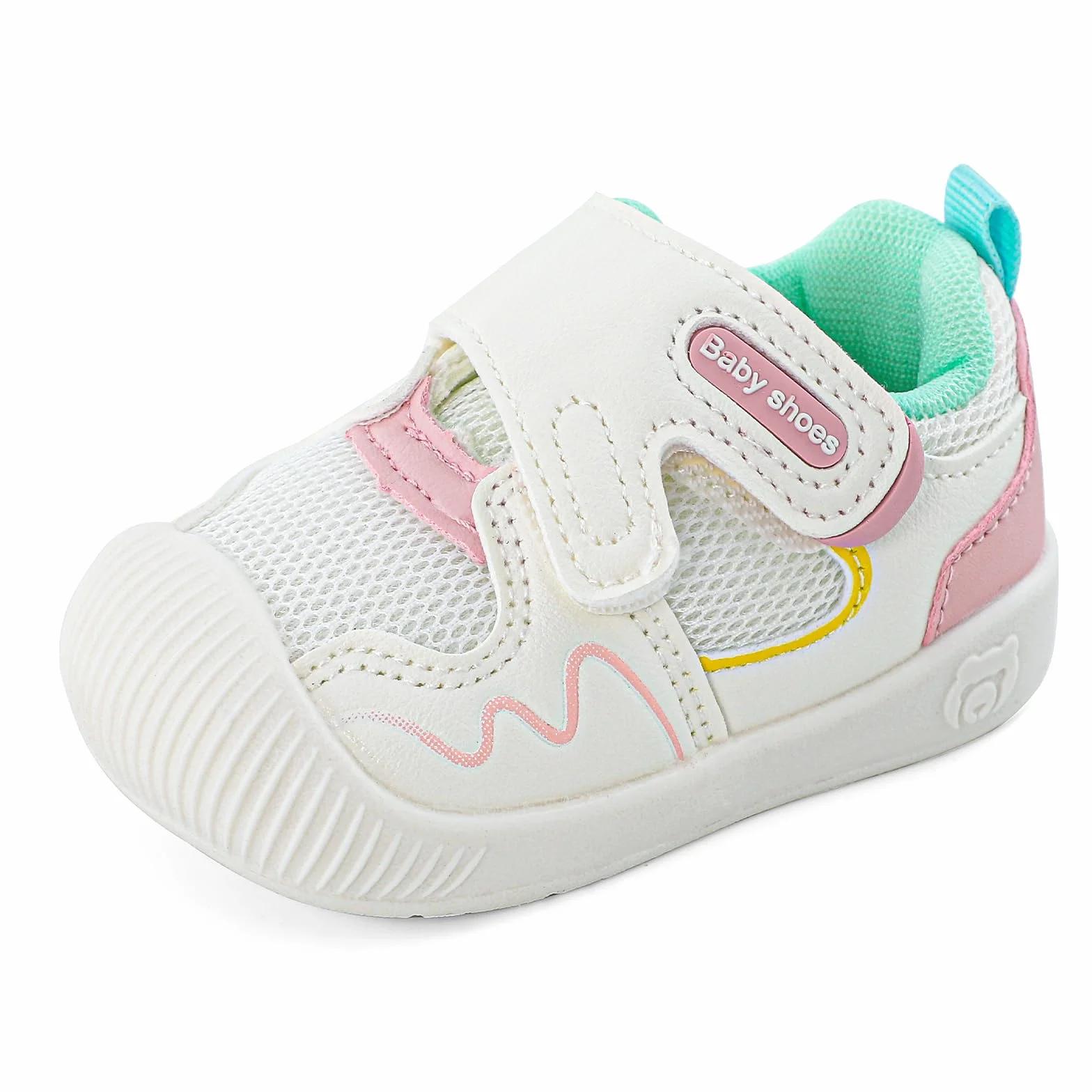 LACOFIA Scarpine Primi Passi Bambina Scarpe Ginnastica Neonato Sneakers Bimbo con Suola Gomma Antiscivolo