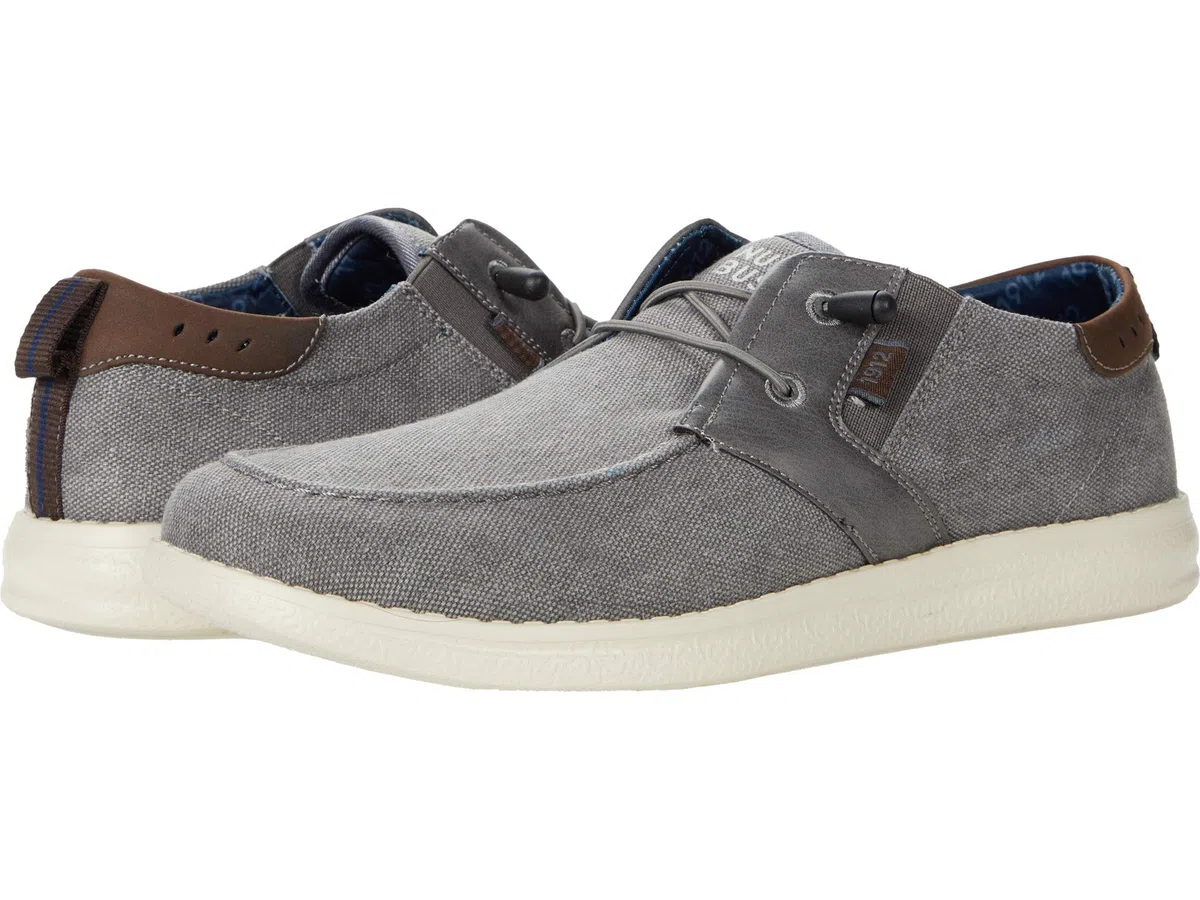 Nunn Bush Brewski Moc Toe Slip-on Canvas Knit Loafer with Elastic Bungee MocassinoUomo