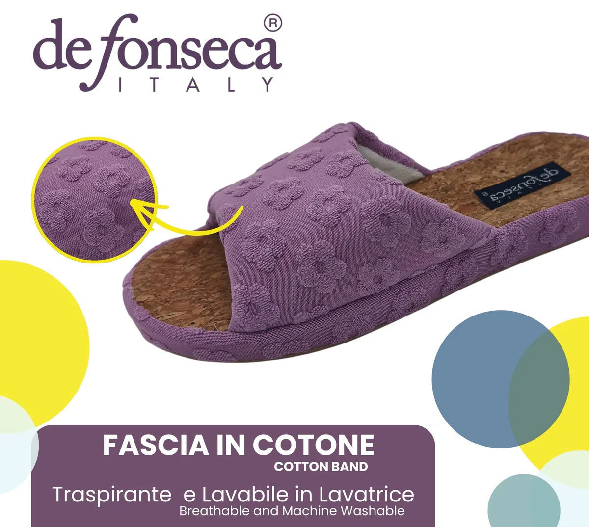 de fonseca Defonseca Ciabatte Donna Estive, Pantofole in Sughero per Casa Comode e Ortopediche, Ciabatta Estiva