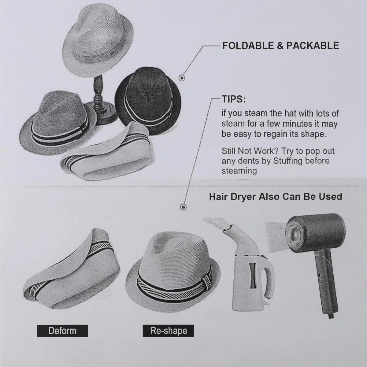 JIAHG Cappello da cowboy, unisex, cappello di paglia da uomo, cappello estivo, cappello da sole, cappello da pirata, cappello da spiaggia