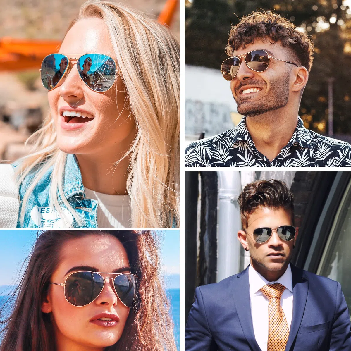 KANASTAL Occhiali da Sole Goccia Uomo Donna Polarizzati con Protezione UV400 Metallo Vintage Retrò Montatura Grande Metal Sunglasses