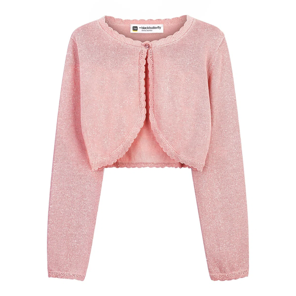 BlackButterfly Ragazze Manica Lunga Scintillante Bolero Bambini Caridgan
