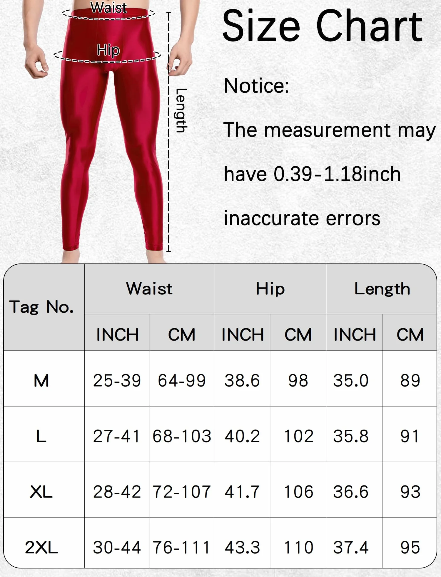 Maeau - Leggings Gloss Uomo Collant Slim Oliato Brillante Pantaloni Aderenti Sport Gym Clubwear M-XXL