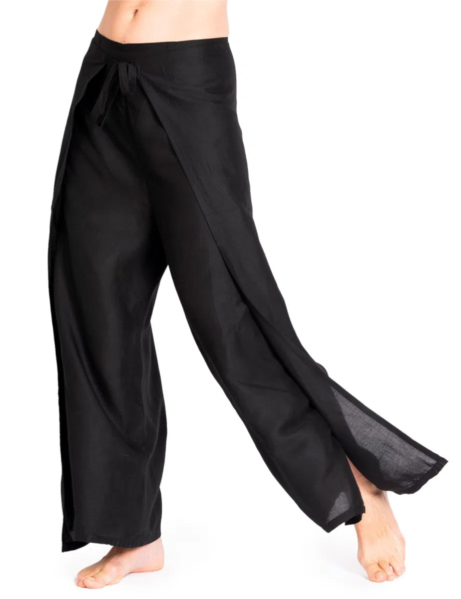 PANASIAM Gonna Pantalone Donna - Pantaloni a Portafoglio Palazzo Eleganti Ampi in Viscosa Tinta Unita - Pantaloni Estivi Leggeri e ariosi Stile Boho - Taglio Dritto - Sunshine Pants