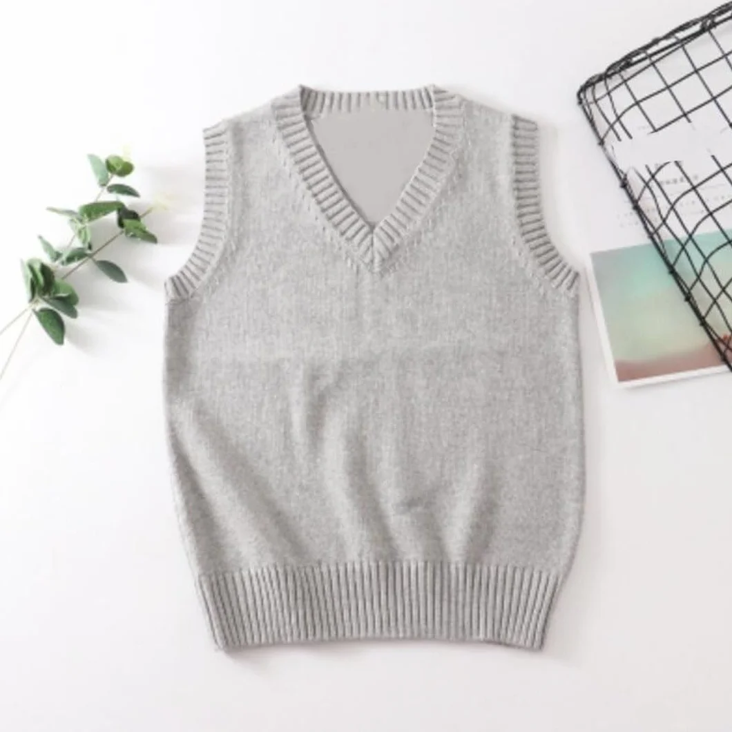 Maglione senza maniche da donna con scollo a V lavorato a maglia pullover gilet da donna top