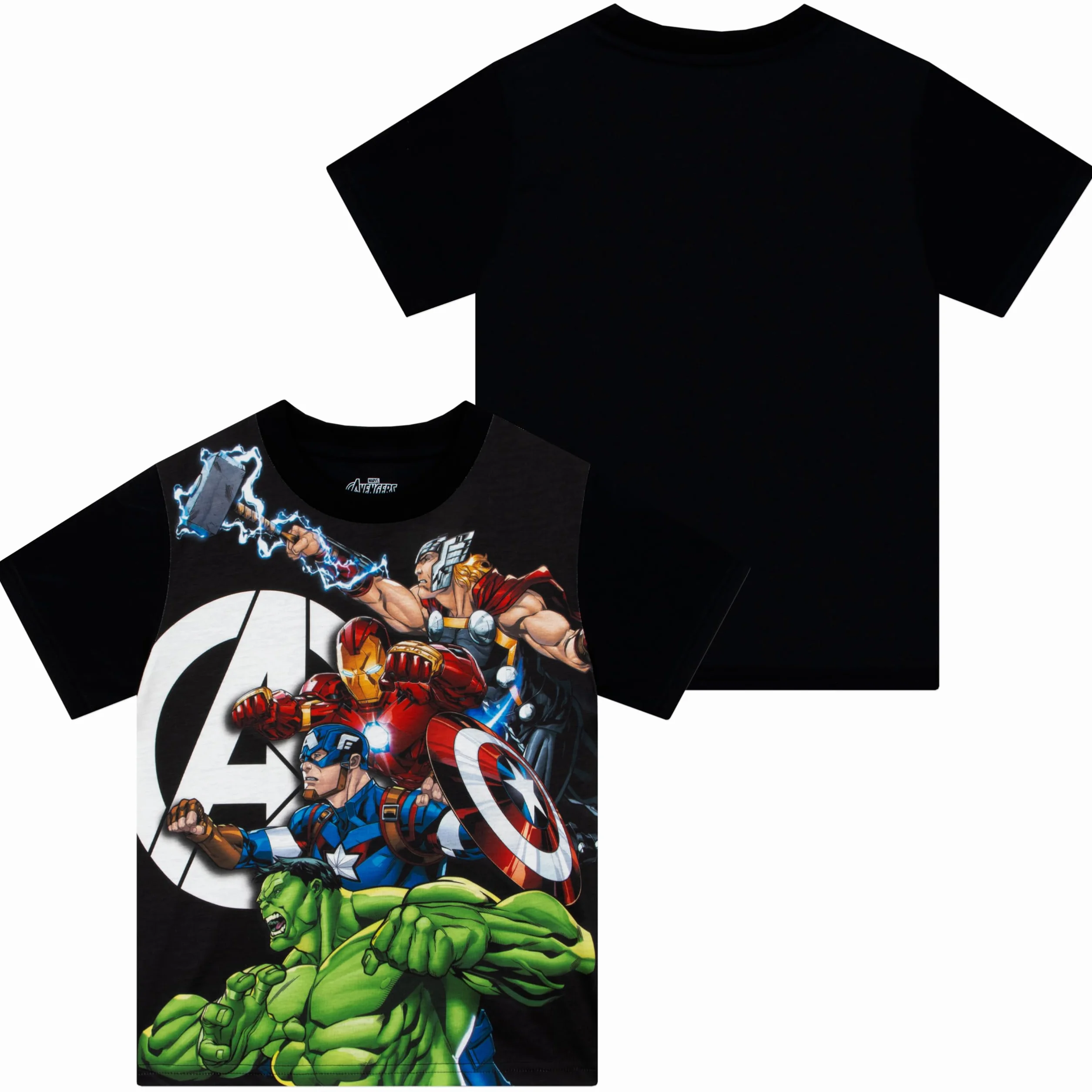 Marvel Pigiama Avengers, Pigiama Estivo per Bambino con Thor, Captain America, Hulk E Iron Man, Completo da Notte Corto per Bambini