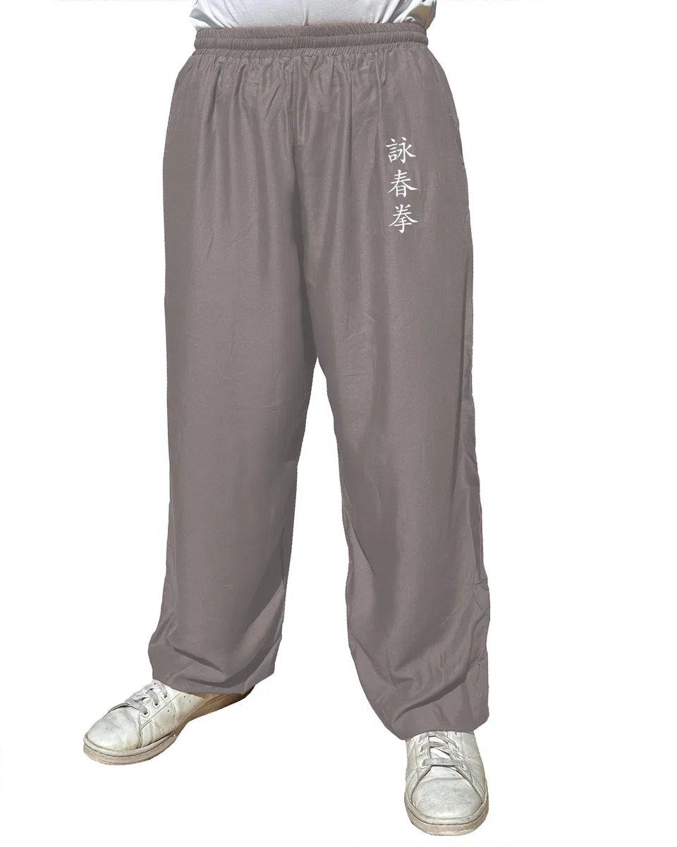 Pantaloni Kung Fu Stile Tai Chi e Wing Chun Pantaloni con Tasche Larghe in Viscosa, V3, S