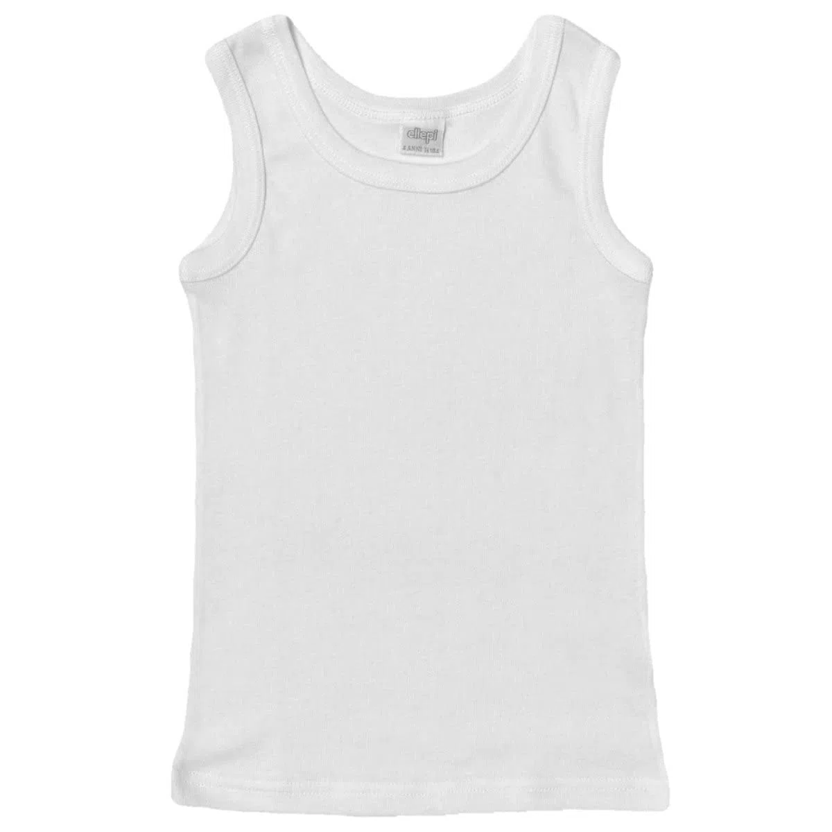 Ellepi 6 Canotte o Magliette Intime Bimbo in Puro Cotone Anallergico con Cuciture Comfort Colore Bianco.
