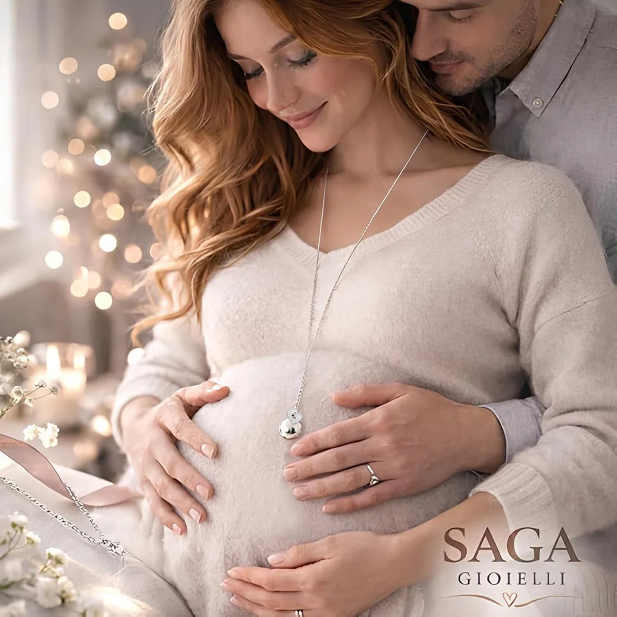 SAGA GIOIELLI® COLLANA CHIAMA ANGELI GRAVIDANZA, RICHIAMO DEGLI ANGELI, SFERA SONORA (MODELLO)