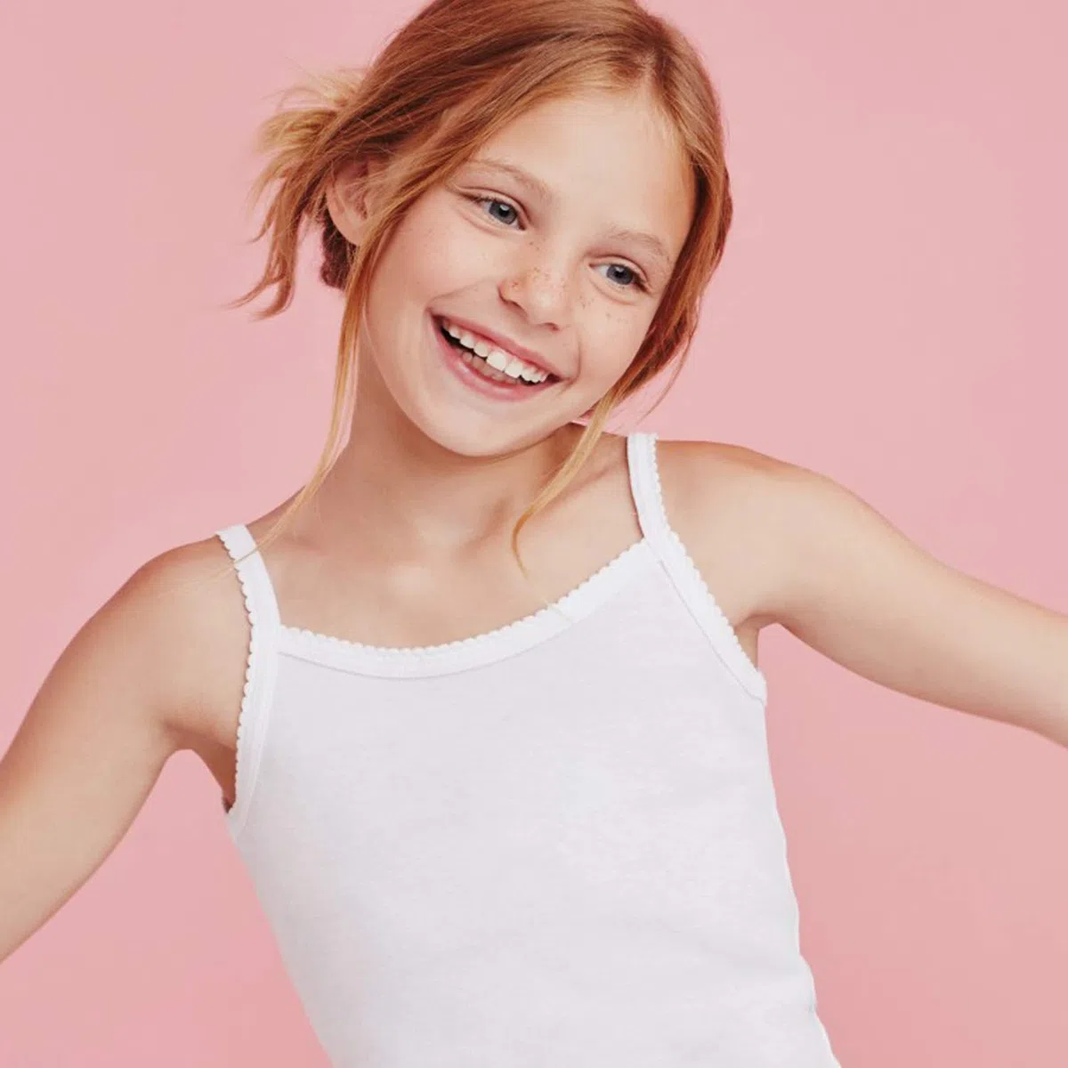 Ellepi 6 Canotte o Magliette Intime Bambina Ragazza in Puro Cotone Anallergico con Cuciture Comfort Colore Bianco.