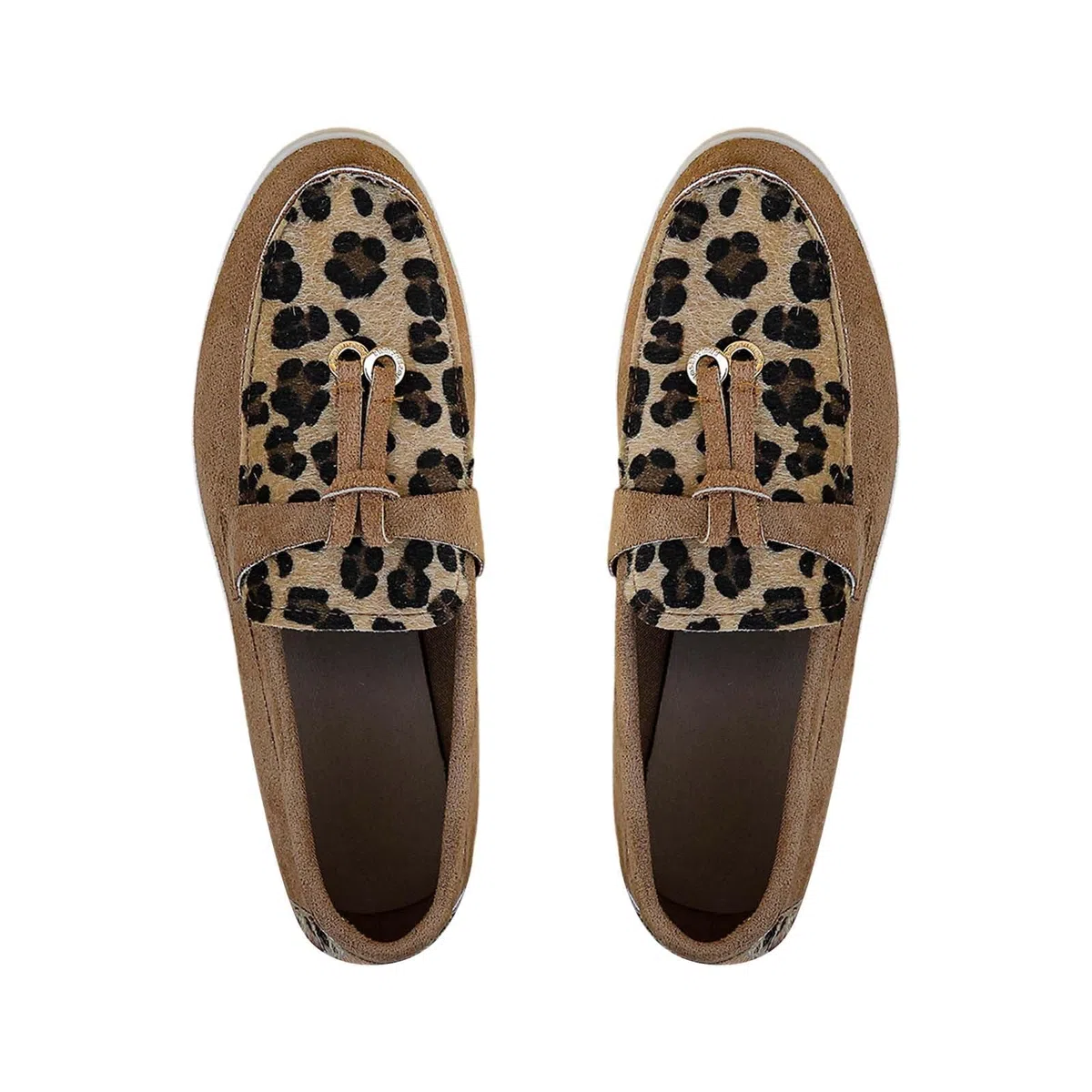 Scarpe basse da donna larghe H leopardate, traspiranti, ortopediche, antiscivolo, leggere, casual, comode e per il tempo libero