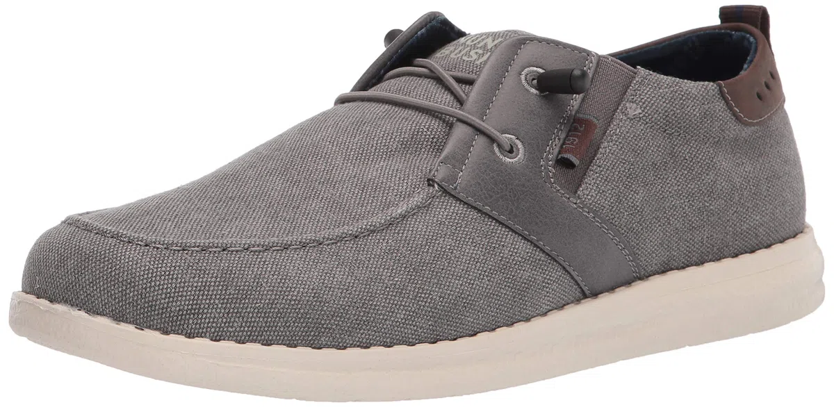 Nunn Bush Brewski Moc Toe Slip-on Canvas Knit Loafer with Elastic Bungee MocassinoUomo